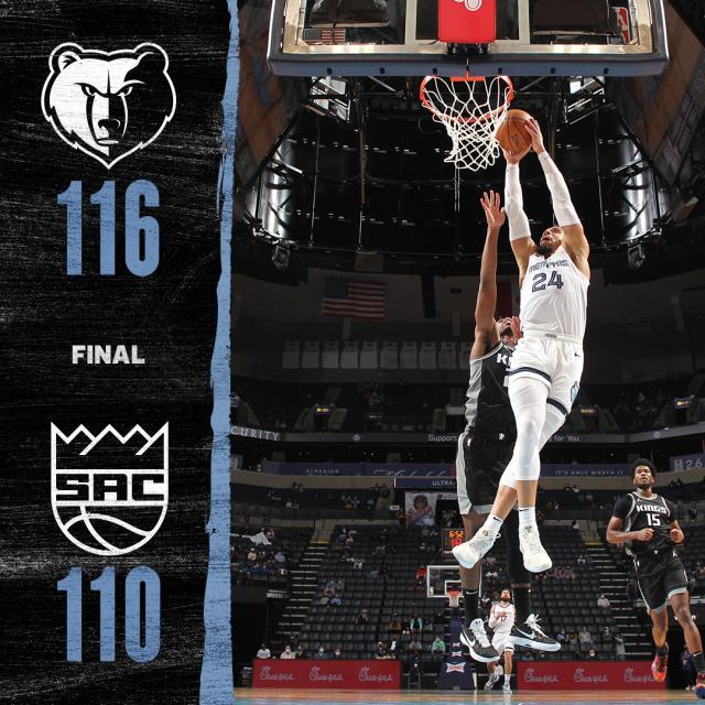 乐鱼体育官网-灰熊送国王告别季后赛 末轮和勇士抢夺西部第八！